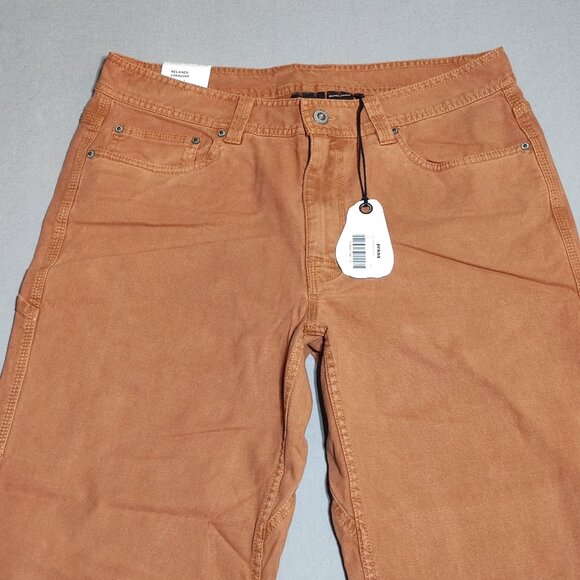 NWT prAna jeans men's 32X32 desert brown colour relaxed straight durable fabric - Picture 2 of 14